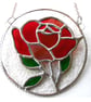 Rose Ring Suncatcher Stained Glass Red - Image 6