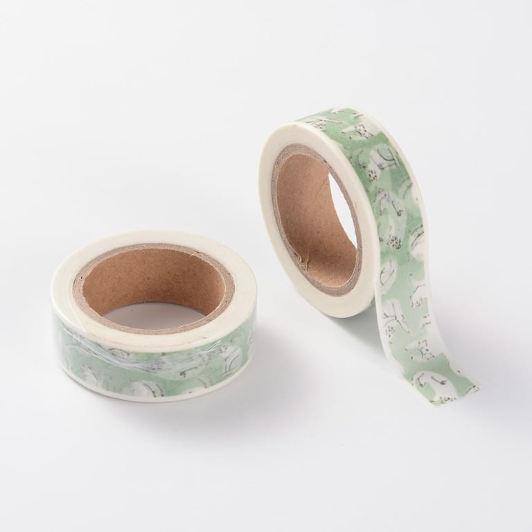 2 x Cats & Kittens 15mm Washi Tape, 10m, Cat Decorative Tape, Journals, Craft