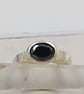 Molten Silver Black Diamond Ring – Oval Faceted Diamond, Rustic Artisan Design - - Image 9