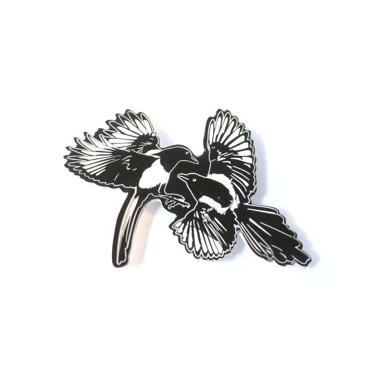 Magpie magnet, fridge magnet for magpie lovers, two for joy 