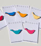 Painted Wooden Bird Brooch, various colours - Image 5