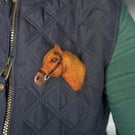 Needle Felted Chestnut Horse Head Brooch