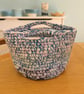 Summer seconds - Crochet project bag in blue, teal and purple yarns