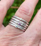 Sterling silver ring, stacking ring with choice of texture and finish - Image 9
