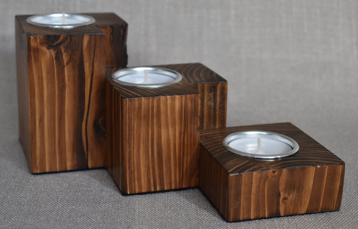 Wooden Tealight Holder