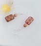 Cute Polka Dot Rectangular Drop Earrings in a Choice of Colours - Image 9