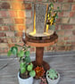 Rustic handcrafted Tree Bark Table Bedside Lamp - Image 9