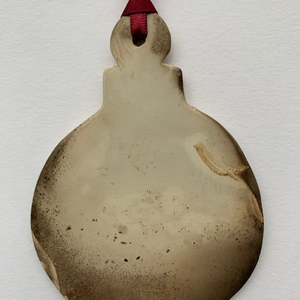 Ceramic Xmas Hanging Decoration Bauble
