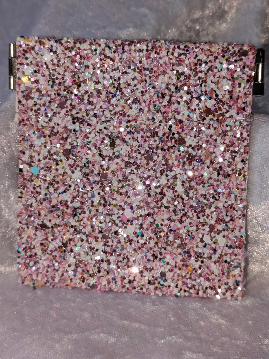 Pink glitter coin purse