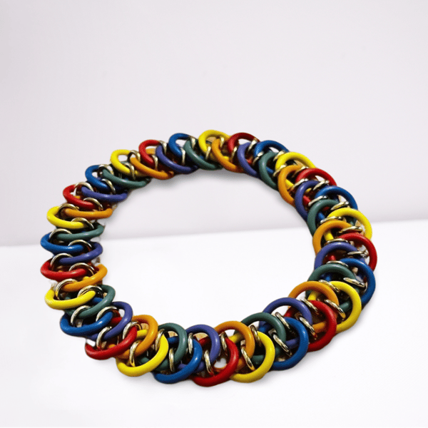 Rainbow Stretchy Dragon Scale Bracelet -  Made to Order