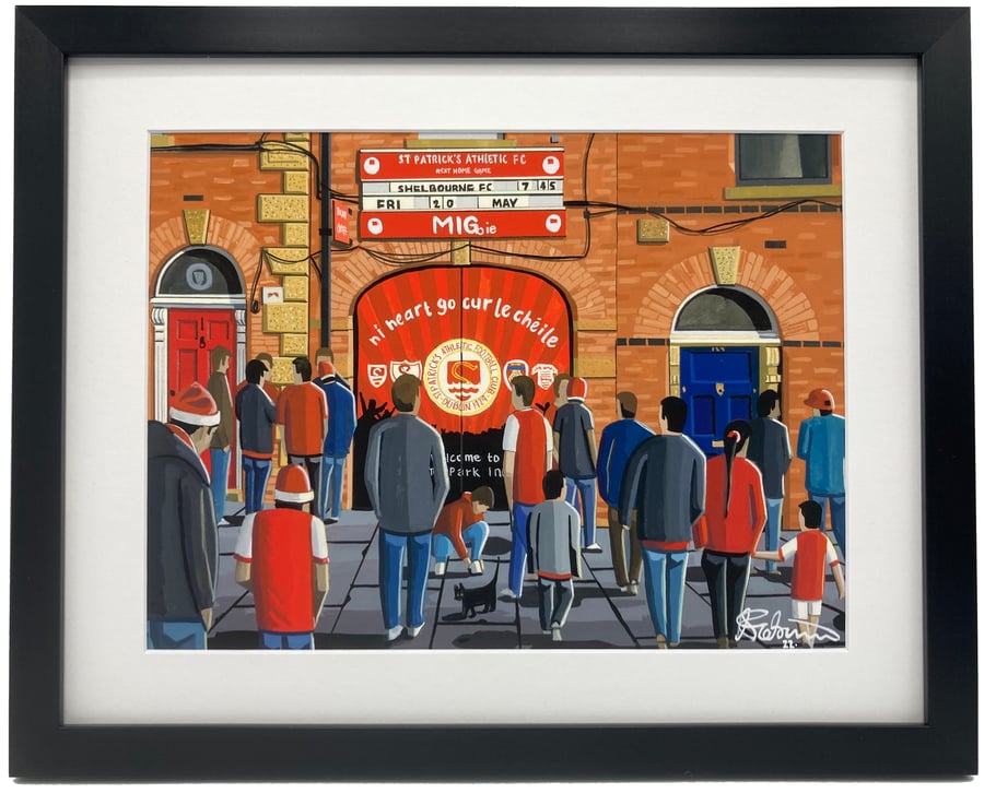 St Patricks Athletic F.C Richmond Park. Quality Framed Football Art Print