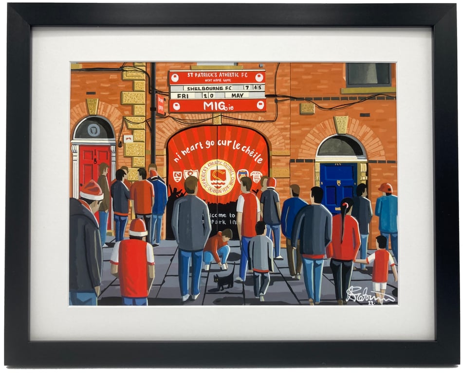 St Patricks Athletic F.C Richmond Park. Quality Framed Football Art Print