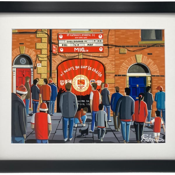 St Patricks Athletic F.C Richmond Park. Quality Framed Football Art Print