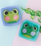 Kawaii Frog Fused Glass Ring Trinket Dish - Image 1