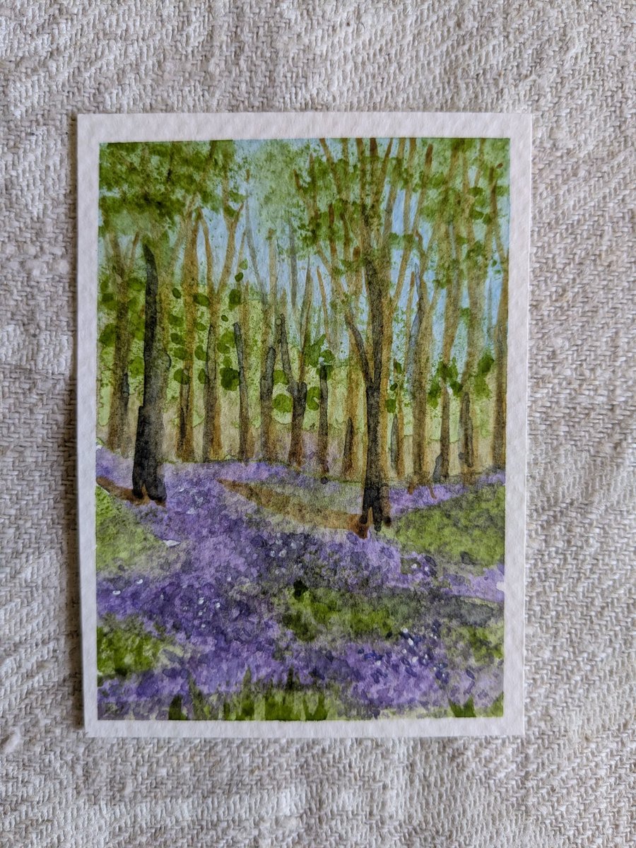 Bluebell Wood 2, ACEO artcard 