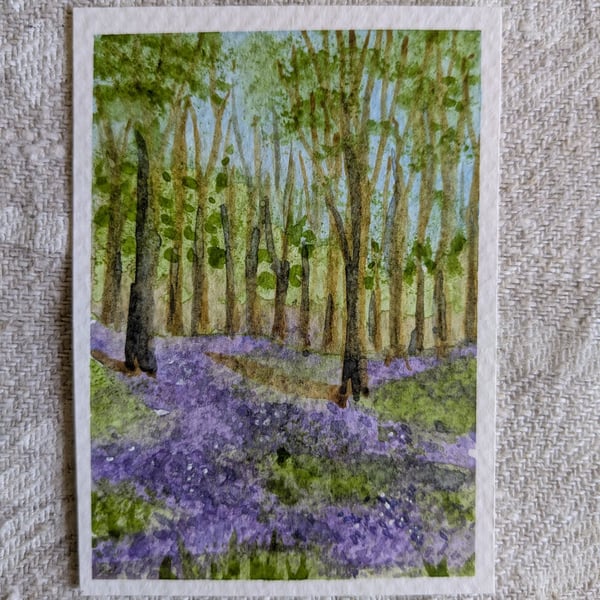 Bluebell Wood 2, ACEO artcard 