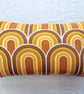 Handmade 47cm x 27cm scatter cushion cover vintage 1970s wave pattern