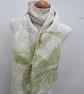 Green Blue Scrap Fabric Scarf - Image 1