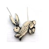 Whimsical resin Velveteen Rabbit Literary Necklace by EllyMental