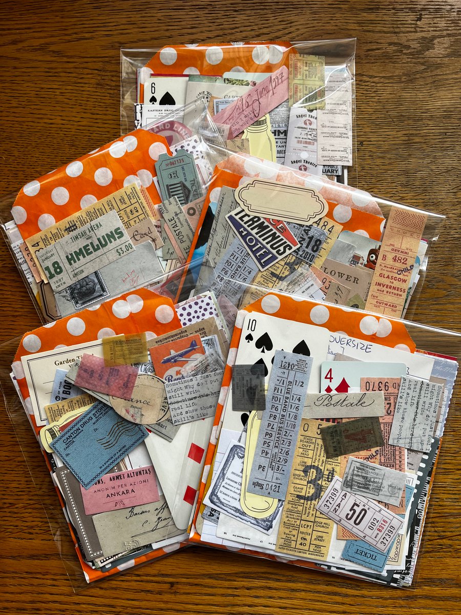 Journal ephemera paper pack, approx 65 pieces, junk journal, collage, crafts