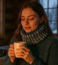 Teal Green Shetland Wool Cowl - Image 3