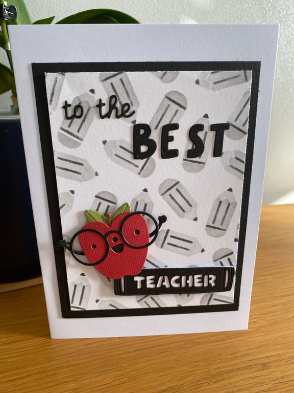 Handmade teacher appreciation card