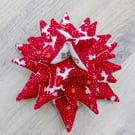 Fabric Christmas Tree Table Decoration with Snowflake design
