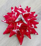 Fabric Christmas Tree Table Decoration with Snowflake design - Image 1