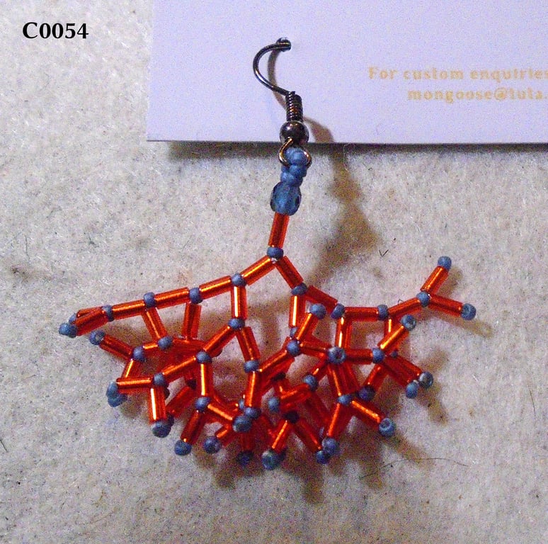 Fractal-style earrings (customisable)