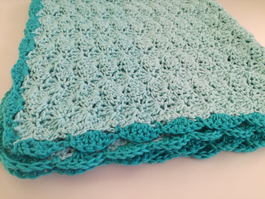 Luxury 100% cotton crochet baby blanket