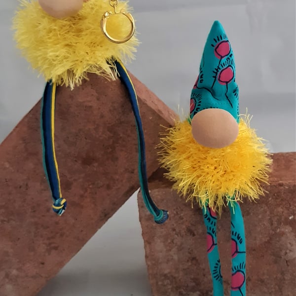 Lavender Scented Gnome Keyring - Yellow Beards