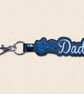 Music Lover Dad Keyring - Embroidered Faux Leather Gift for Dad - Image 3