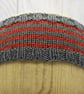 Hand Knitted Toddler Headband – Grey & Orange – 12–36 months - Image 2