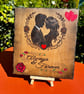 Romantic bespoke wooden plaque 