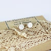 Lace earrings, silver earrings, vintage lace texture