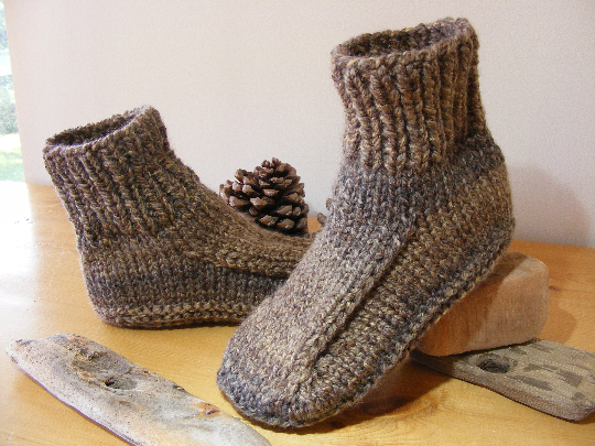 Vegan Dorm Boots, Slippers, Slipper Socks, Brown, Adult Men's Size UK 11-12, 