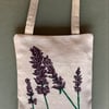 Linen Lavender Bag- Hand Printed Linocut