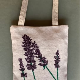 Linen Lavender Bag- Hand Printed Linocut