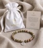 Unakite Bracelet Personalised with Initial, Natural Unakite Healing Crystal Brac - Image 4
