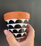 Small 9cm Plant pot, Hand painted, Unique gift, Terracotta - Image 5