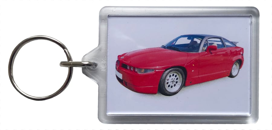 Alfa Romeo SZ 1991- Keyring with 50x35mm Insert - Car Enthusiast
