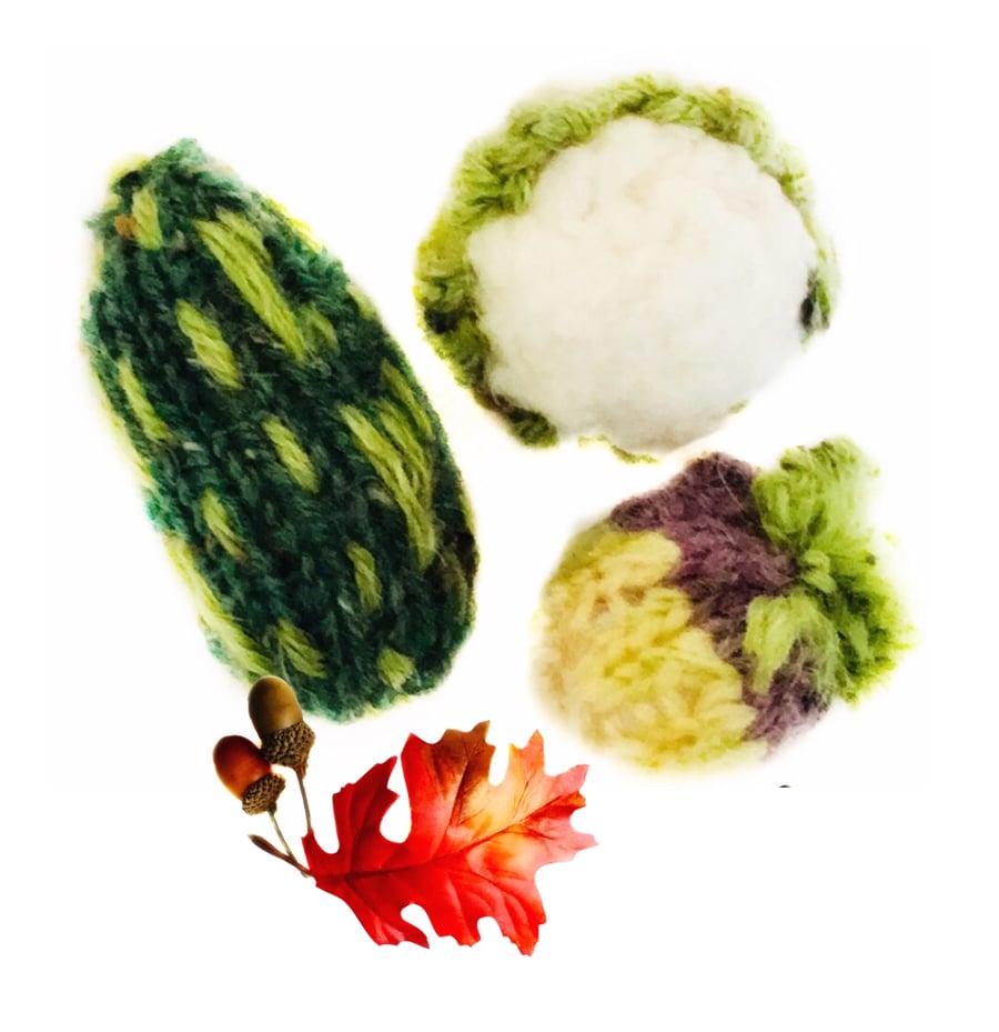 Set of Knitted Vegetables 