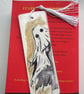 Hand painted watercolour ghost bookmark with Tassel
