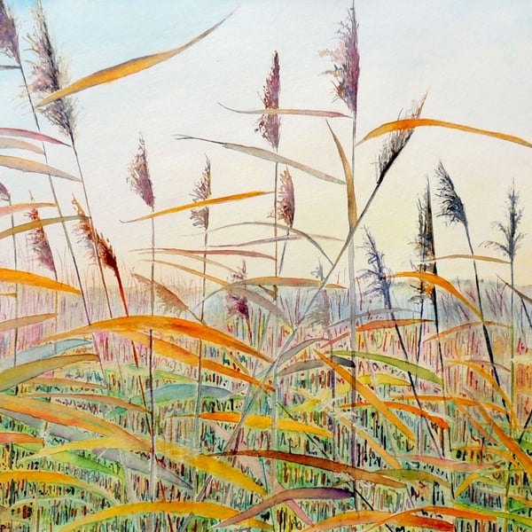  Autumn Landscape Blank Greeting Card from Original Watercolour