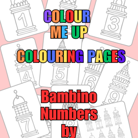 Colour Me Up Colouring Pages - Bambino Numbers Digital Edition 