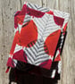 Handmade 'Autumn Leaves' A5 Journal made with 1950s Vintage Barkcloth Fabric - Image 6