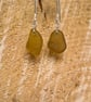 Honey Amber Seaglass Earrings - Image 5