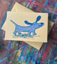 Sausage dog card-yellow- by Jo Brown Happy Tomato