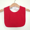 SALE Red baby bib, dribble bib, newborn baby gift, first christmas