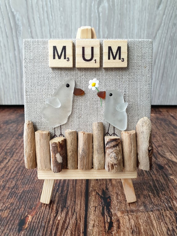 Sea glass and driftwood MUM